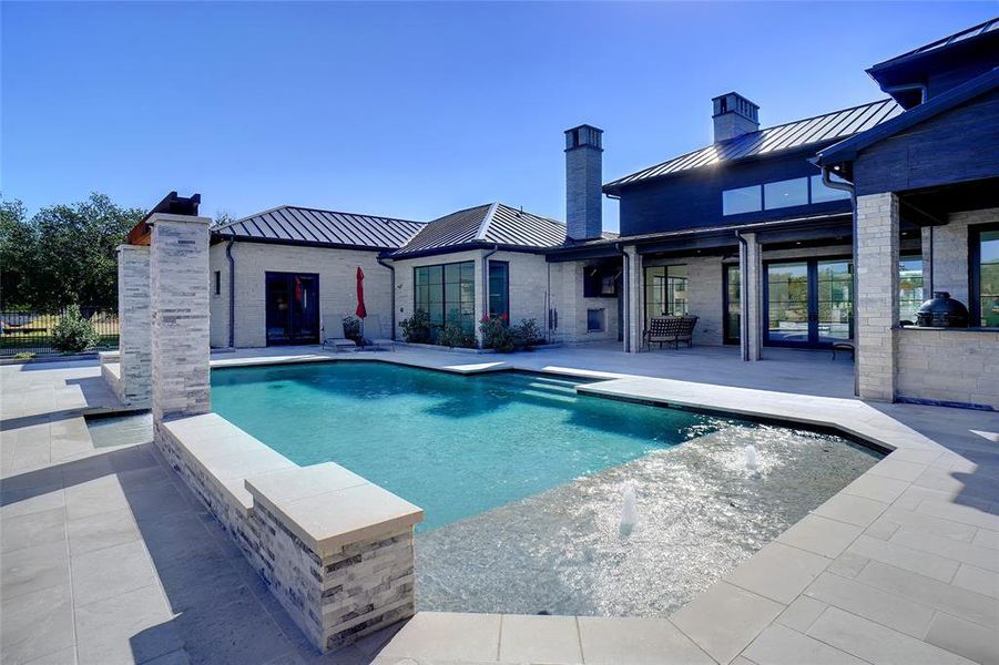 Massive 28,000 Gallon 40 x 35 ft Custom Salt Water Heated Pool...