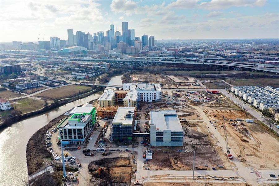 East River- Houston’s larges mixed use project blocks away!