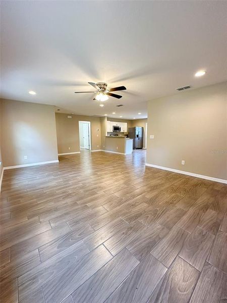 Great room looking into kitchen