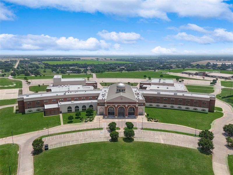 Birds eye view of property