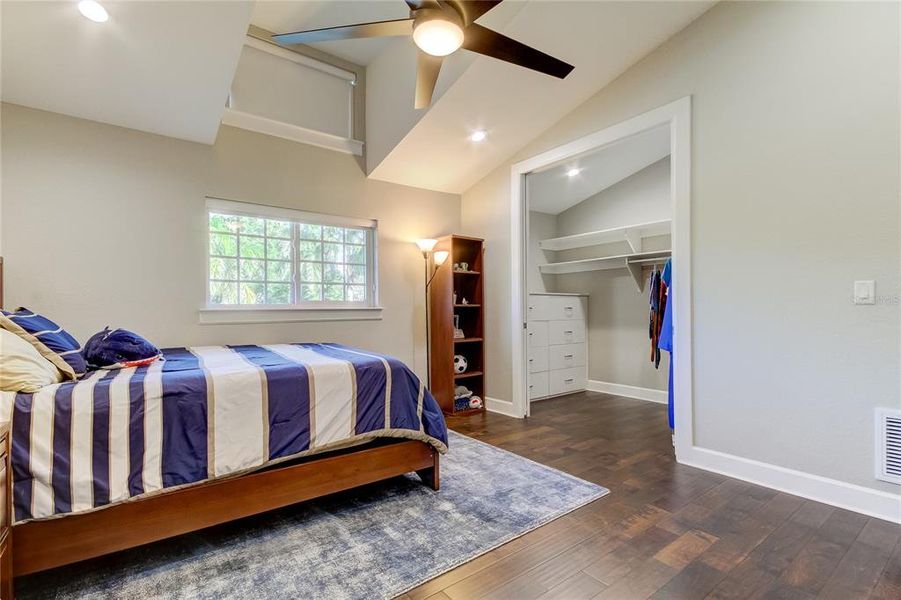 Bedroom 4, upstairs, with walk-in closet