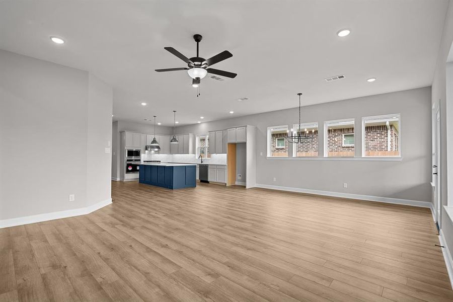 EXAMPLE PHOTO: Large Dining area with room for a 10 ft table if needed!  Beautiful Kitchen with large island/breakfast bar