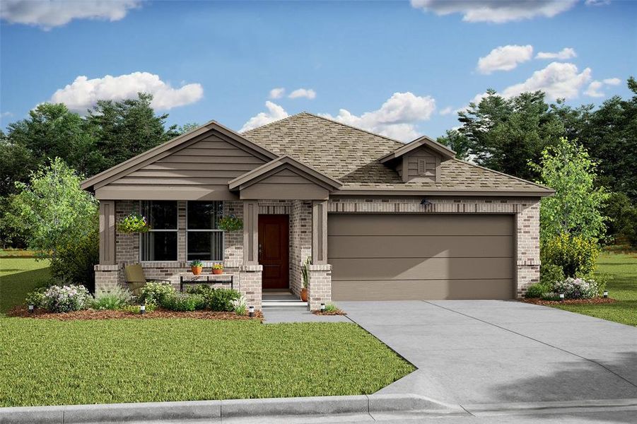 Stunning Orinoco II design by K. Hovnanian Homes in elevation TA built in beautiful Ascend at Legends Bay. (*Artist rendering used for illustration purposes only.)