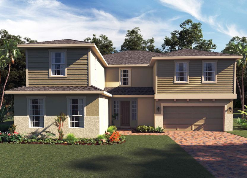 Elevation 1 with Optional Siding | Palmer | New Homes in Florida | Landsea Homes