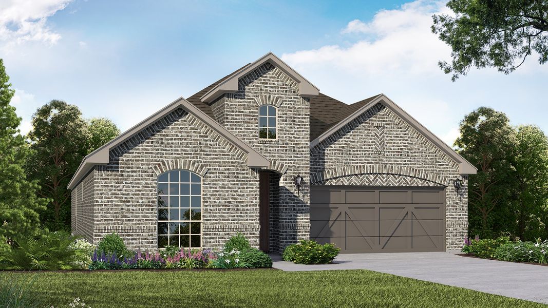 Plan 1529 Elevation A by American Legend Homes