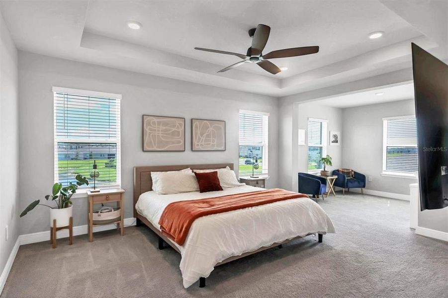 Master suite/bedroom has a large sitting area that can be used as an office or a place to relax at the end of the day!