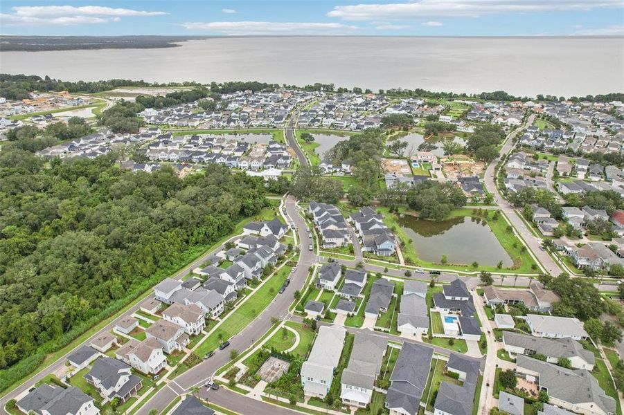 Aerial View to Nearby Lake Apopka