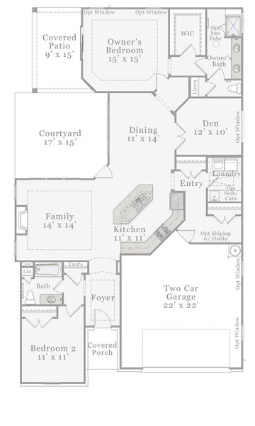 Optional - Owner's Sliding Glass Door to Patio