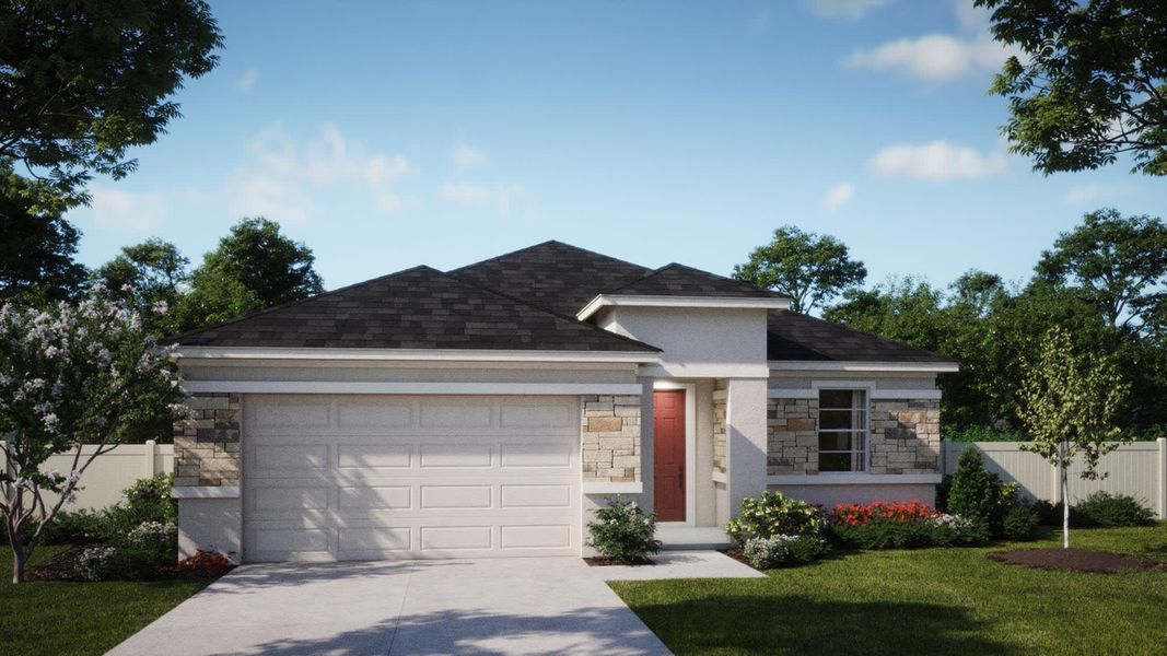 Transitional Elevation - Meadowood at St. Johns Preserve in Palm Bay, FL by Landsea Homes