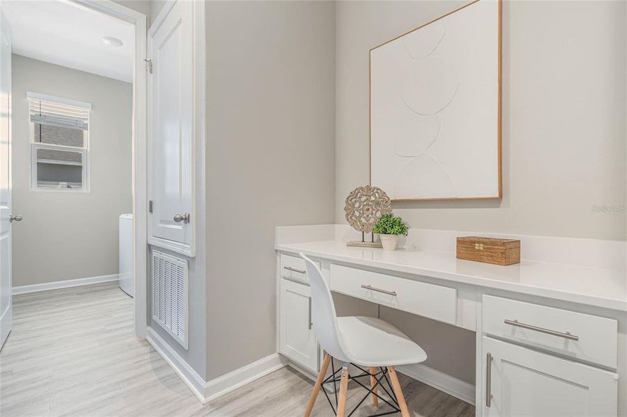 Mud Room area with desk.