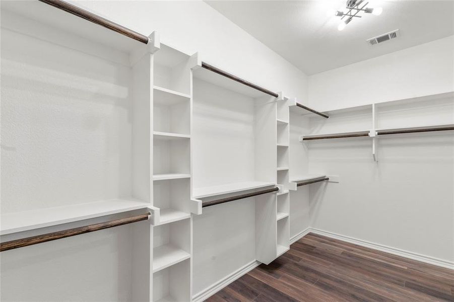 Master Bedroom closet with built ins