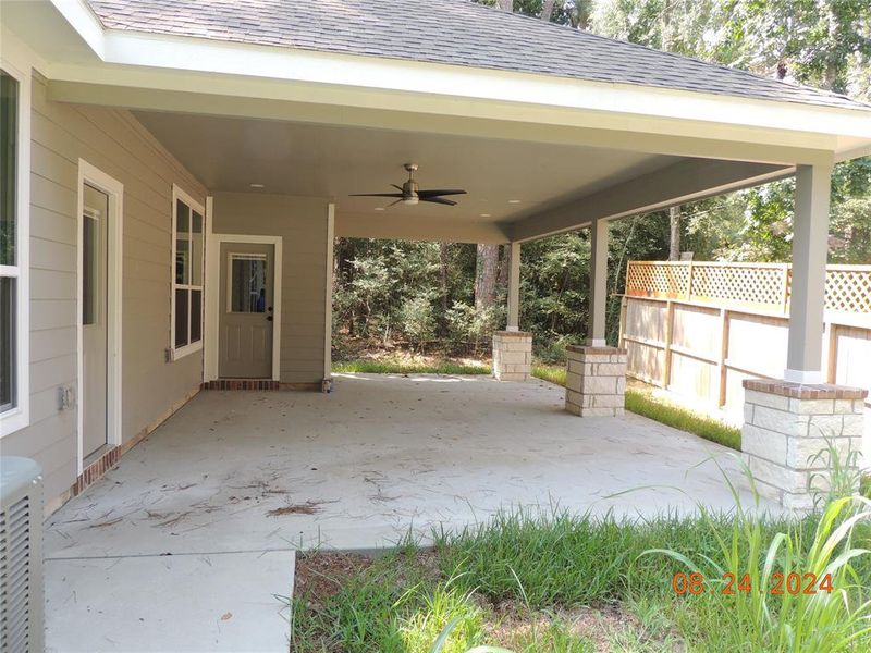 Large covered Patio