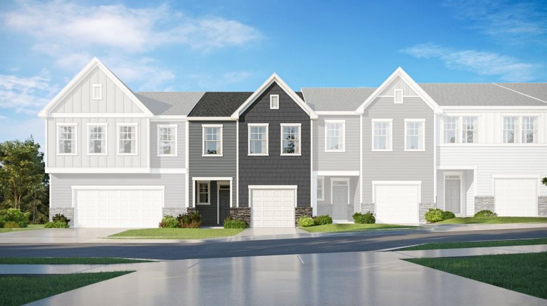 New construction Townhouse house 5813 Woodlawn Drive, Durham, NC 27703 Carson II- photo