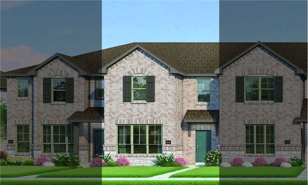 Travis with Elevation 6A Stone Exterior 2023 Townhomes