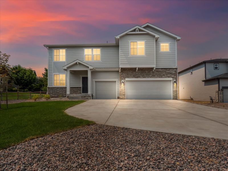 Fraser exterior images taken at a Meritage Homes community in Windsor, CO.