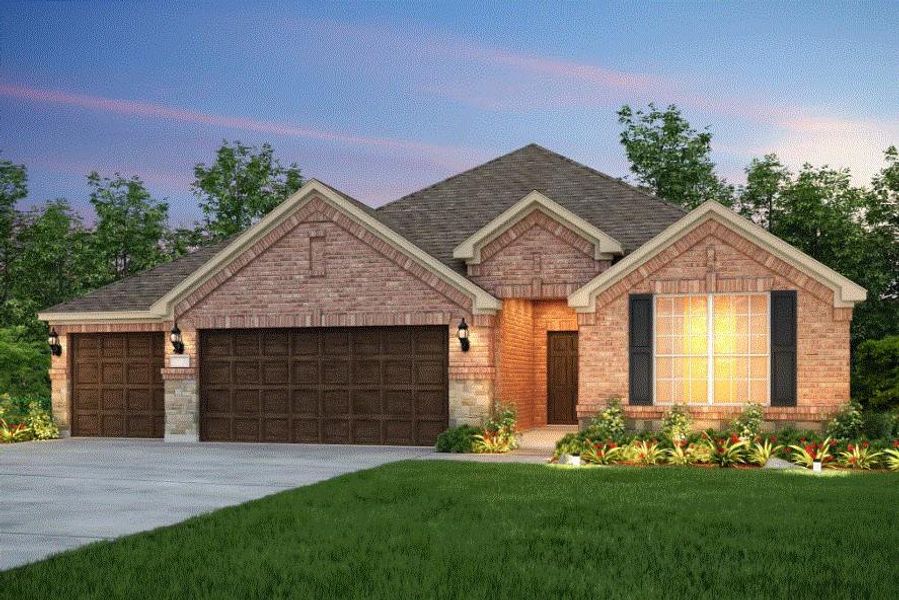 Pulte Homes, McKinney elevation B, rendering