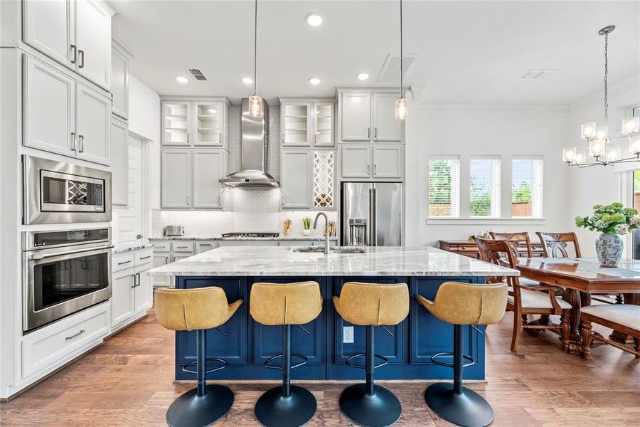 Kitchen Opens to Breakfast Room, and Living