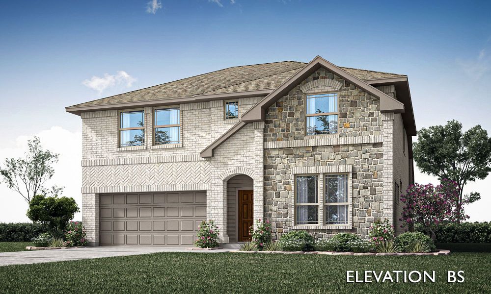 Elevation BS. 2,638sf New Home in Alvarado, TX