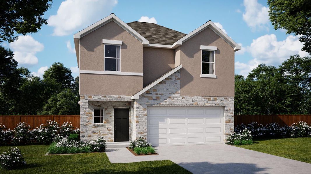 Elevation C | Eli at Village at Manor Commons in Manor, TX by Landsea Homes
