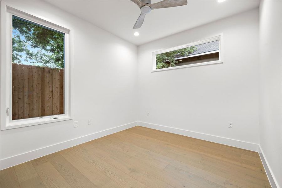 One of two secondary bedrooms on the first floor.