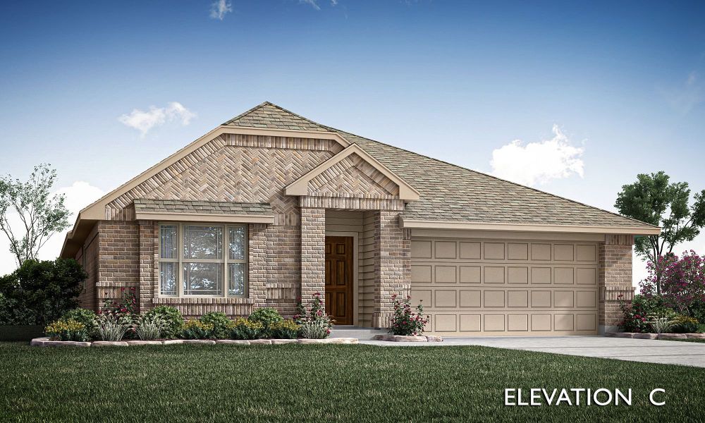 Elevation C. 2,132sf New Home in Godley, TX