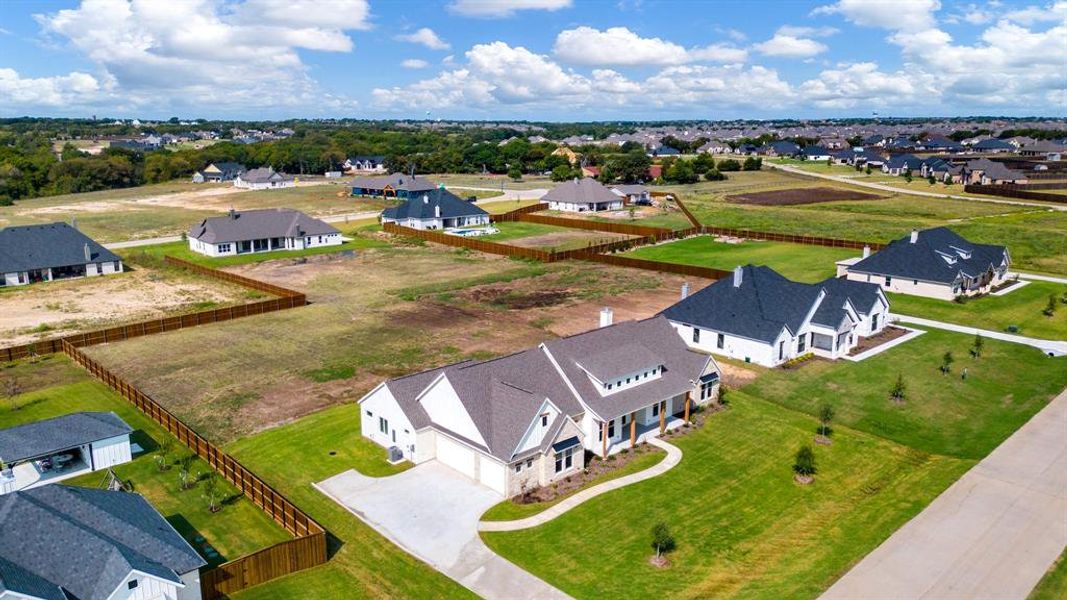 Birds eye view of property