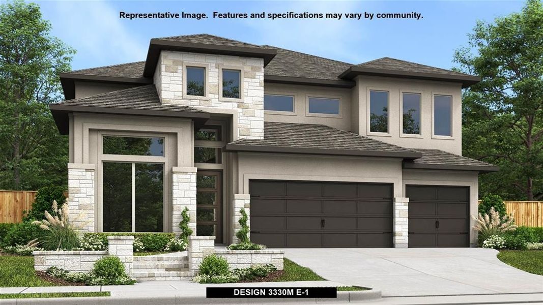 New construction Single-Family house Design 3330M, 15307 Le Reve Lane, Conroe, TX 77302 - photo