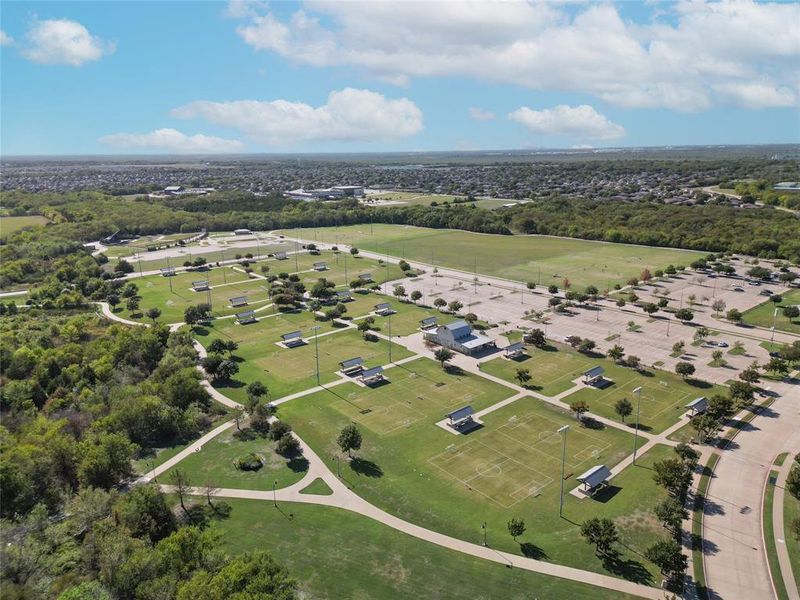 Birds eye view of property