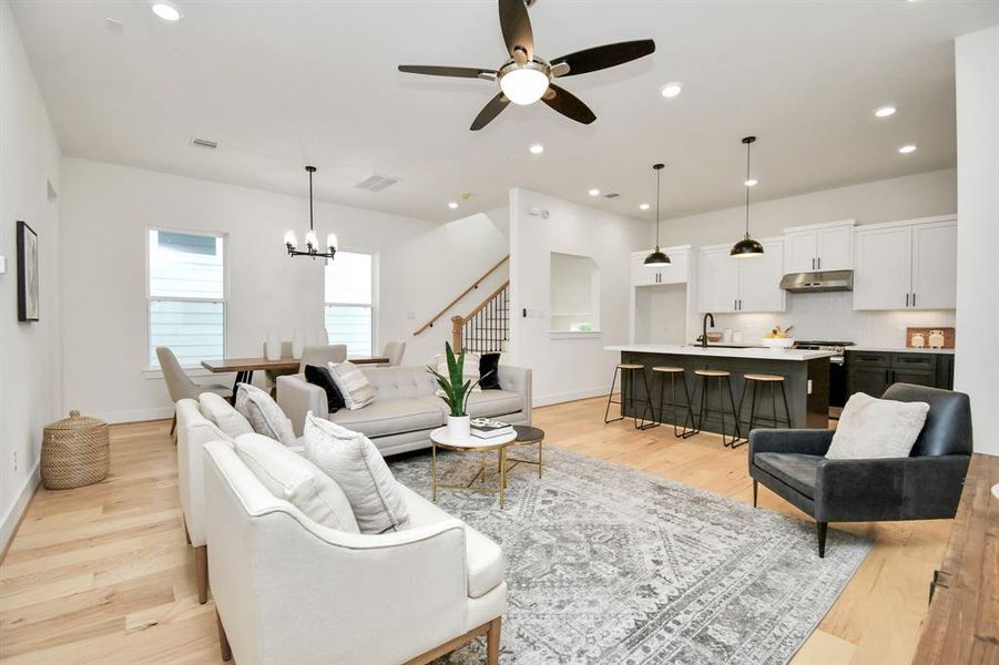 Another view of how spacious the living area is for entertaining for relaxation.