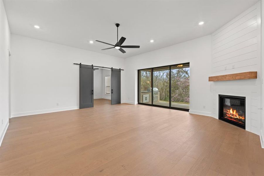 Living Room with view of the Media Room