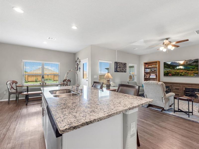 An additional view from your kitchen showcasing the amazing open concept floor plan