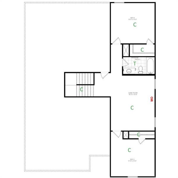 W/S #73874 / BG #3: 2nd Floor