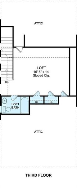 The Frances floor plan by K. Hovnanian Homes. 3rd Floor shown. *Prices, plans, dimensions, features, specifications, materials, and availability of homes or communities are subject to change without notice or obligation.