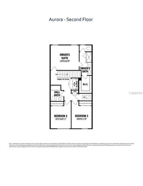 Aurora Floorplan - Second Floor