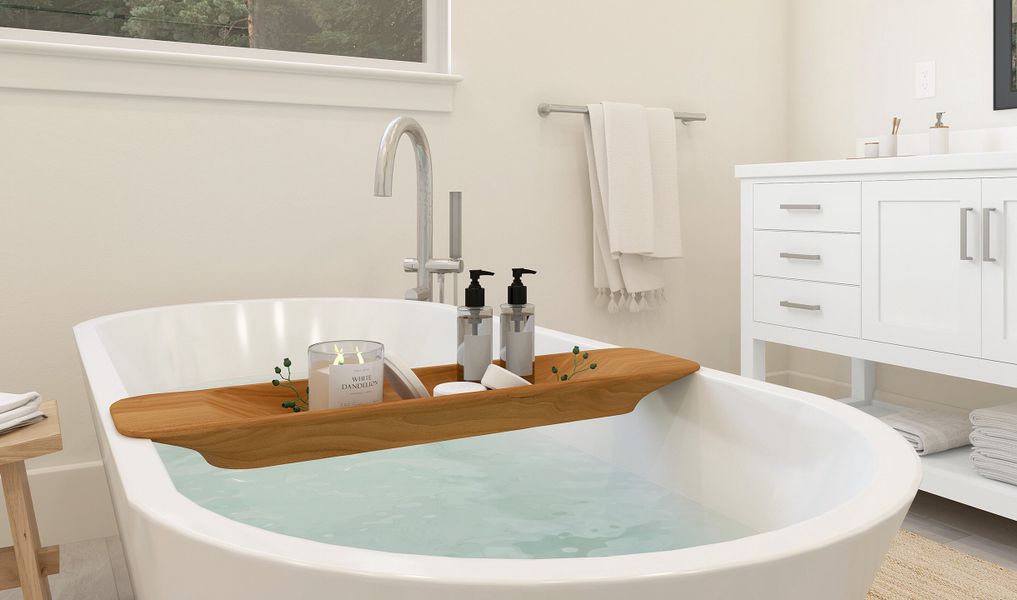 Primary bath freestanding tub