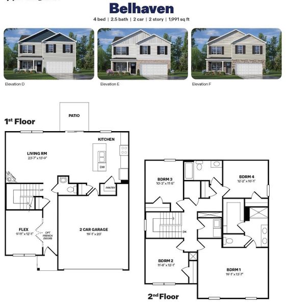 New construction Single-Family house 183 Blue Aspen Drive, Fuquay Varina, NC 27526 BELHAVEN- photo