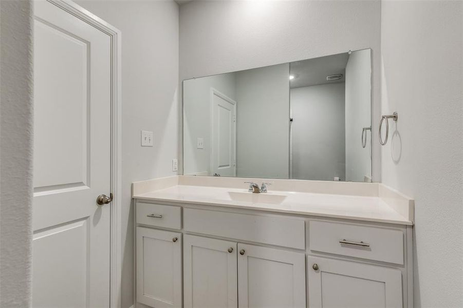 Bathroom featuring vanity