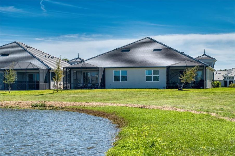 Rear view over the lake.