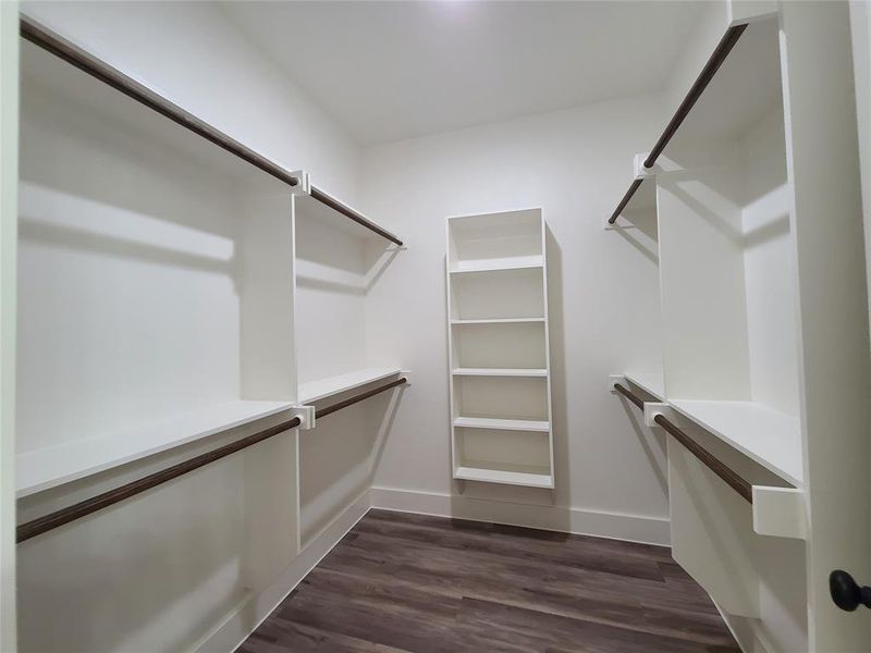 Spacious primary closet