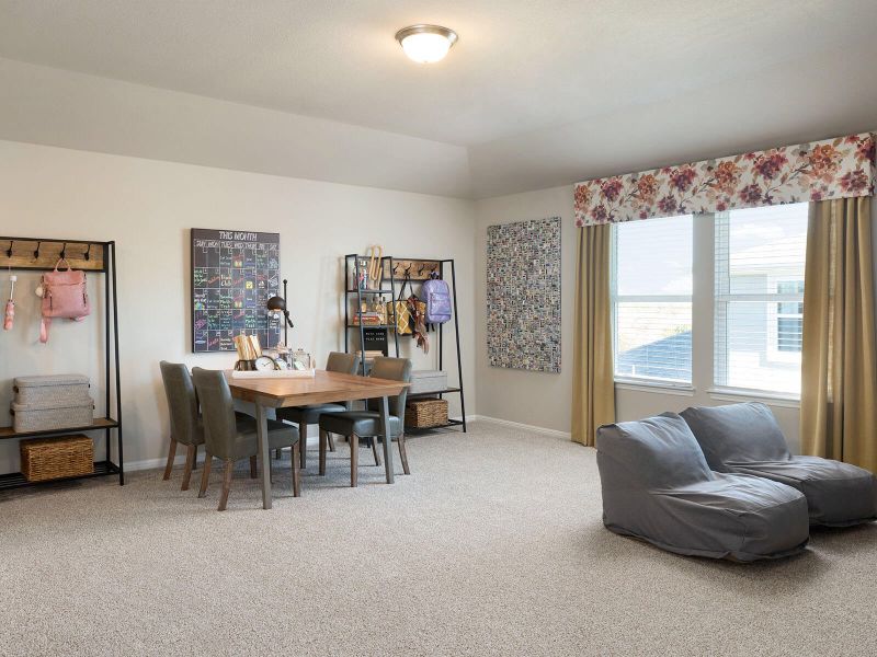 Entertain the whole family in the upstairs living area.