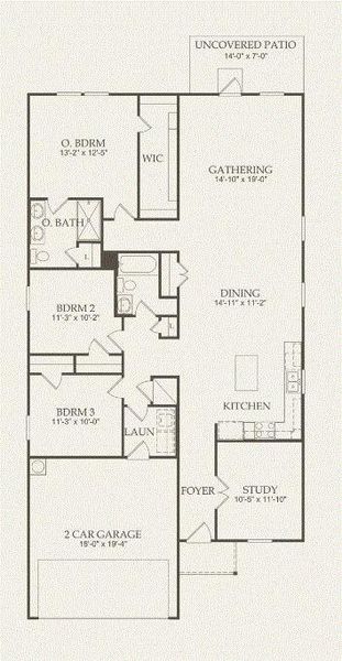 Centex Homes, Hewitt floor plan