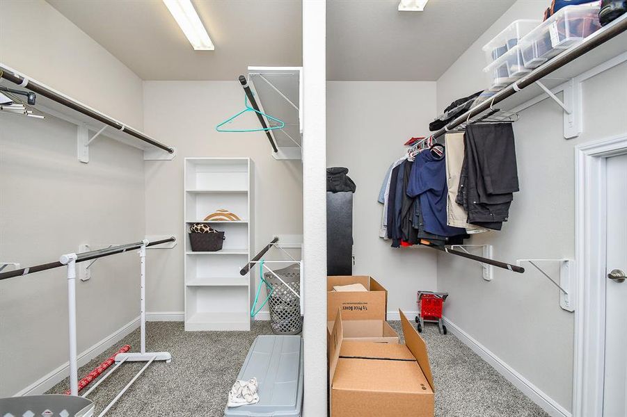 2 sided primary closet - so much space!