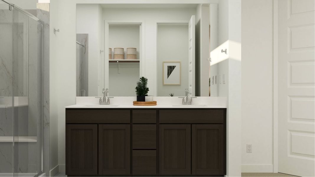 Owner's Suite Bathroom with Dual Sink Vanity