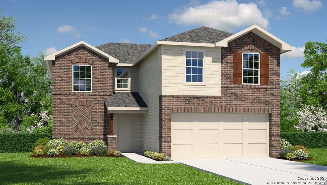 New construction Single-Family house 3667 Victory Copper, Bulverde, TX 78163 The Wooden- photo