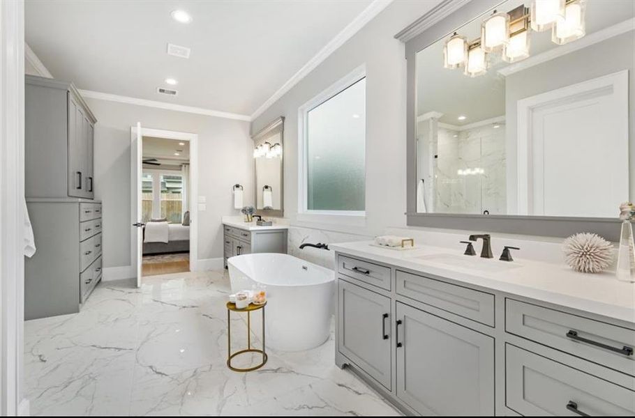 Primary Bathroom in another home recently built by the same builder