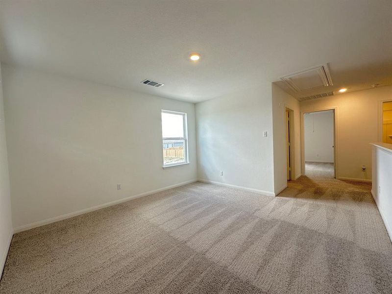 Enjoy this flex space as a game room, a play room for the kids, a second sitting area, a home office and more.