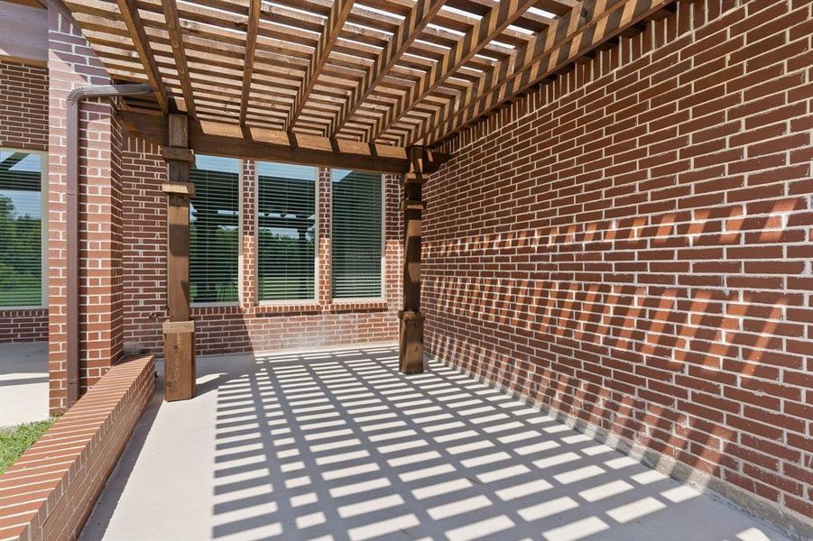 View of patio / terrace with a pergola