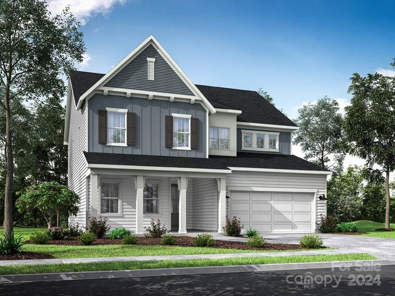 Eckley - The Burton - Exterior Style C *actual color scheme and orientation varies on this home