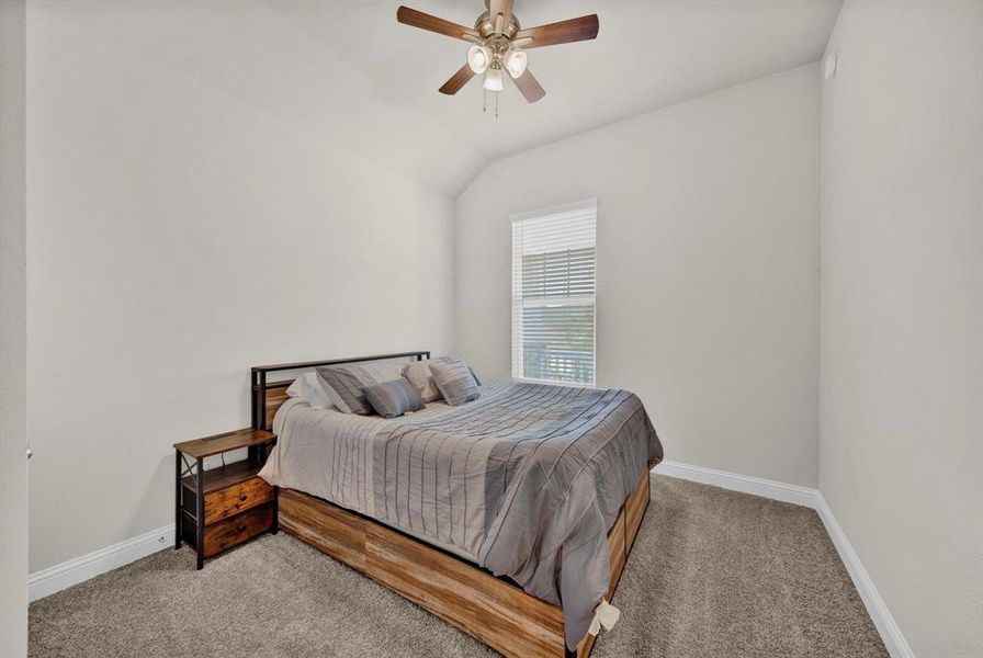 front secondary bedroom overlooking front porch