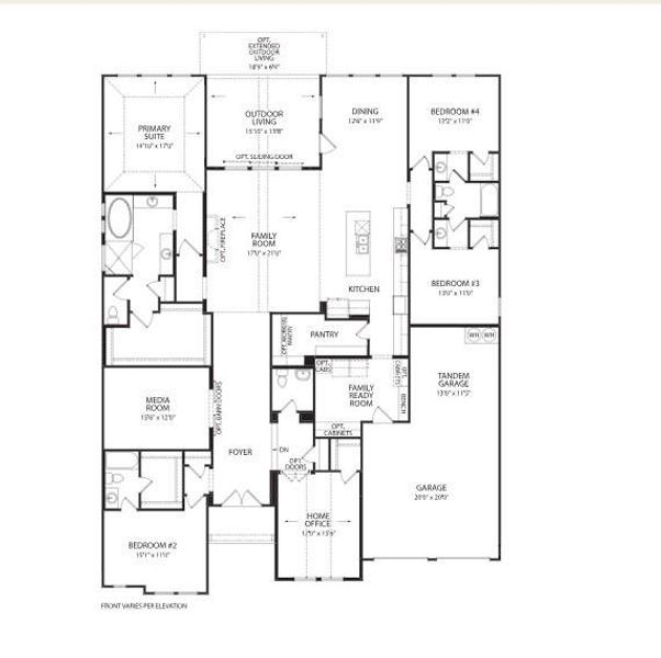 The Eastland II Main Level Floor Plan